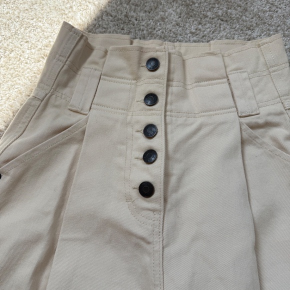 Shona Joy | high waist button up denim | cream | size 2 - Picture 2 of 5